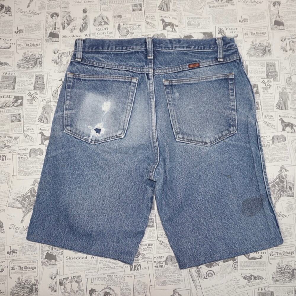 32 - Vintage Y2K Rustler faded distressed denim jean shorts